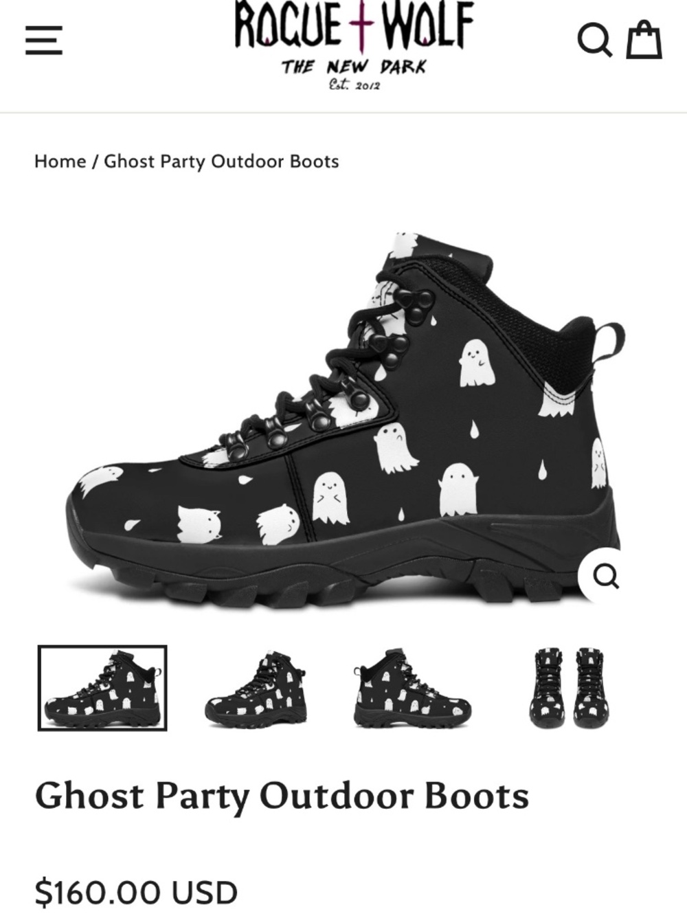 Rogue + Wolf Ghost Boots Size 6